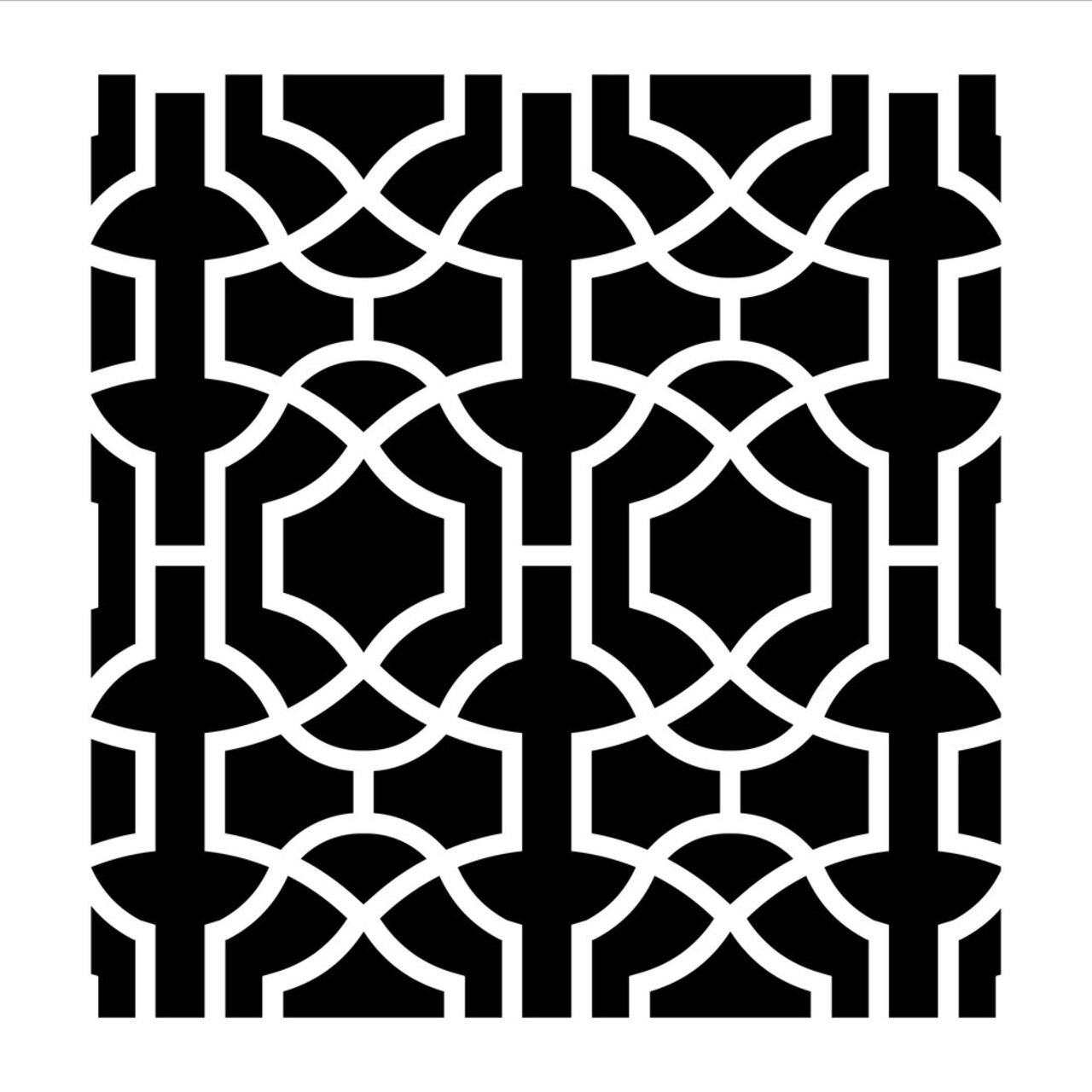 Moroccan Trellis All Over Embossing 12 x 12 Stencil | FS065 By Designer Stencils | Pattern Stencils | Reusable Stencils for Painting on Wood, Wall, Tile, Canvas, Paper, Fabric, Furniture, Floor | Try Instead of a Wallpaper | Easy to Use & Clean